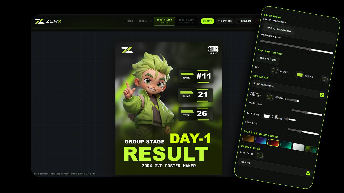 ZorX MVP Poster preview